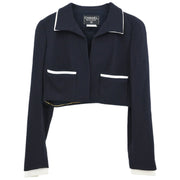Chanel Single Breasted Jacket Black 95P #42 166164