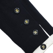 Chanel Single Breasted Jacket Black 95P #42 166164