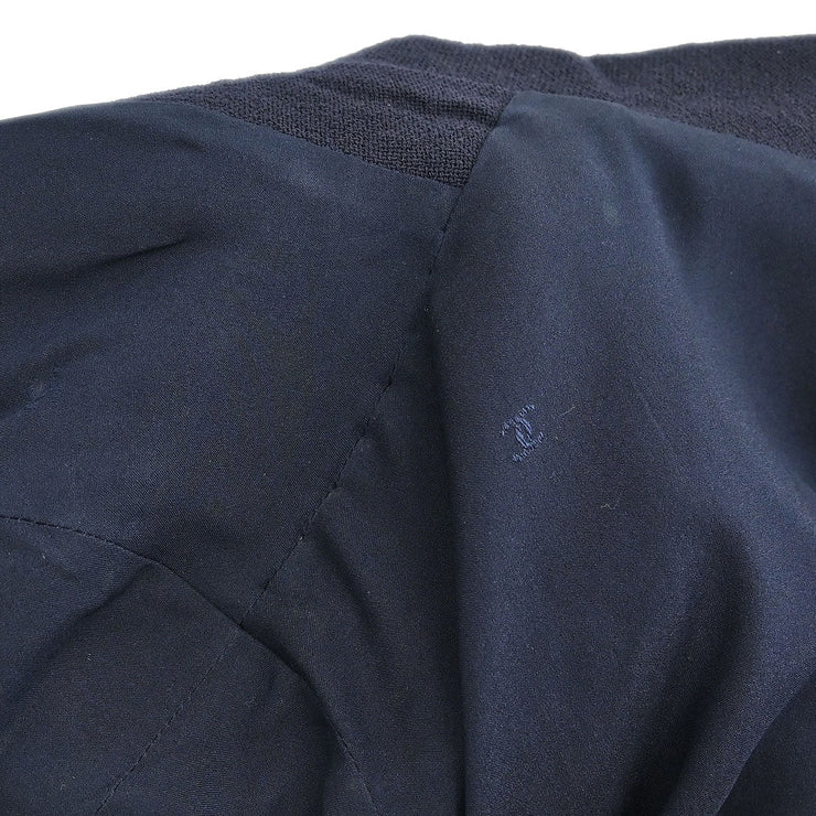 Chanel Single Breasted Jacket Black 95P #42 166164