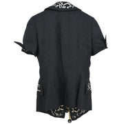 Chanel Single Breasted Jacket Black 93P #38 166170