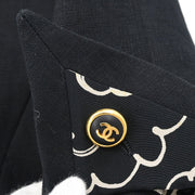 Chanel Single Breasted Jacket Black 93P #38 166170