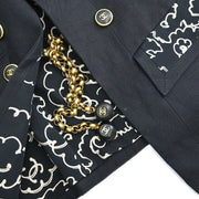 Chanel Single Breasted Jacket Black 93P #38 166170