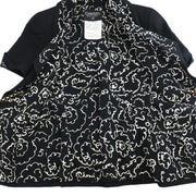 Chanel Single Breasted Jacket Black 93P #38 166170