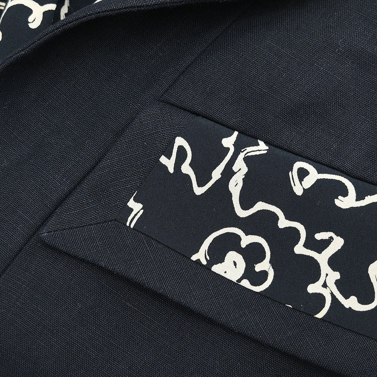 Chanel Single Breasted Jacket Black 93P #38 166170