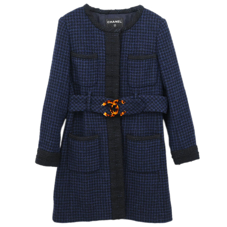 Chanel Single Breasted Jacket Navy P57229V43218 #38 166172
