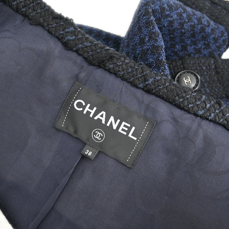 Chanel Single Breasted Jacket Navy P57229V43218 #38 166172