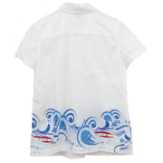 Chanel Sports Line Short Sleeve Shirt Blouse Top White 06S #40 166175