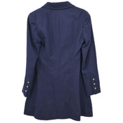 Chanel Single Breasted Jacket Navy 97P #38 166177