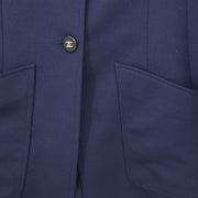 Chanel Single Breasted Jacket Navy 97P #38 166177