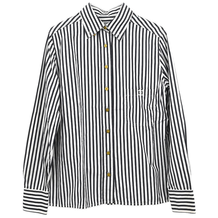 Chanel Shirt Blouse White 03399 #40 166178