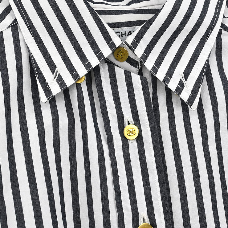 Chanel Shirt Blouse White 03399 #40 166178