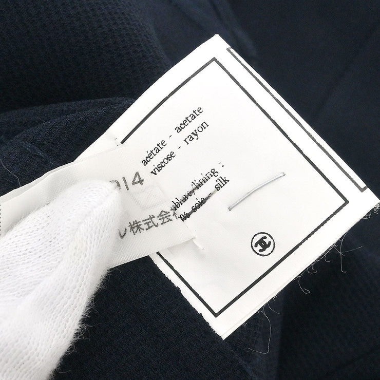 Chanel Short Sleeve Top Navy 166183