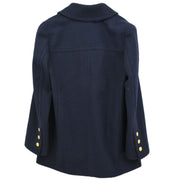 Chanel Double Breasted Jacket Navy 96A #40 166189