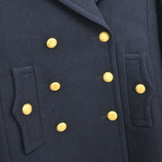 Chanel Double Breasted Jacket Navy 96A #40 166189