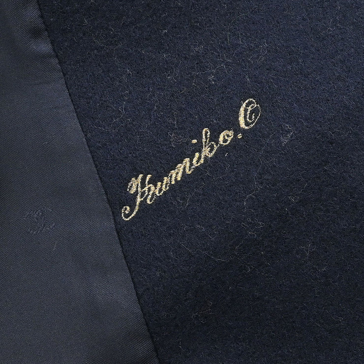 Chanel Double Breasted Jacket Navy 96A #40 166189