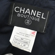 Chanel Double Breasted Jacket Navy 96A #40 166189