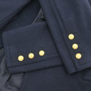 Chanel Double Breasted Jacket Navy 96A #40 166189