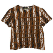 Fendi Short Sleeve Top Zucca Brown D-OS-9300 #42 166192