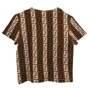 Fendi Short Sleeve Top Zucca Brown D-OS-9300 #42 166192