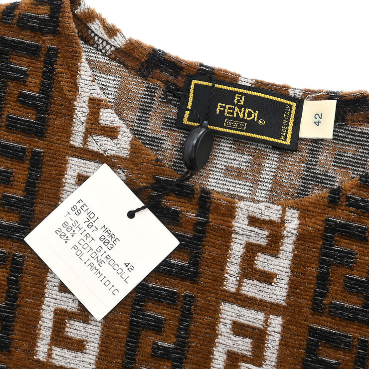 Fendi Short Sleeve Top Zucca Brown D-OS-9300 #42 166192