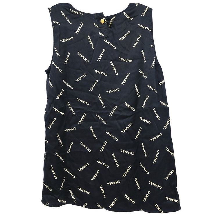 Chanel Sleeveless Top Black 01296 #38 166194
