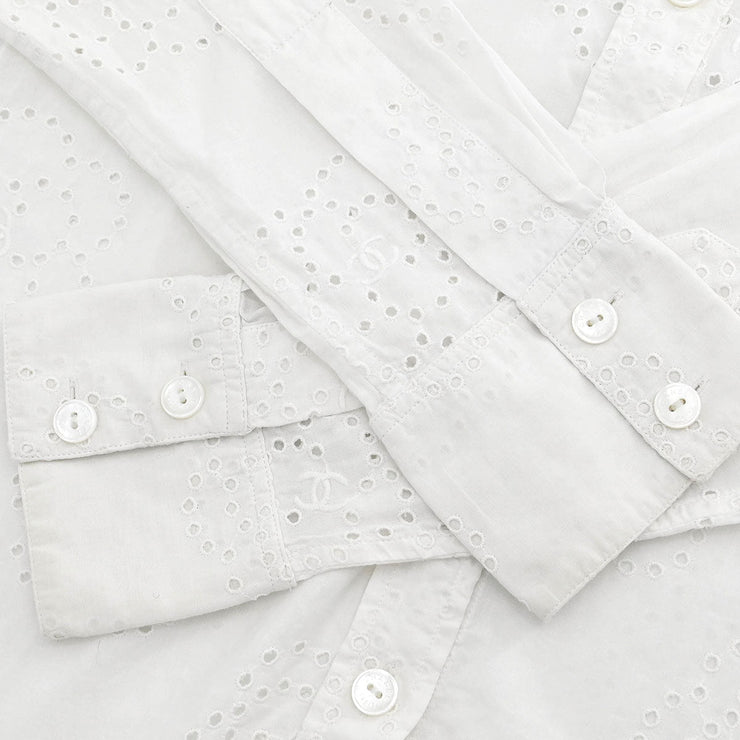 Chanel Shirt Blouse White 08P #38 166200