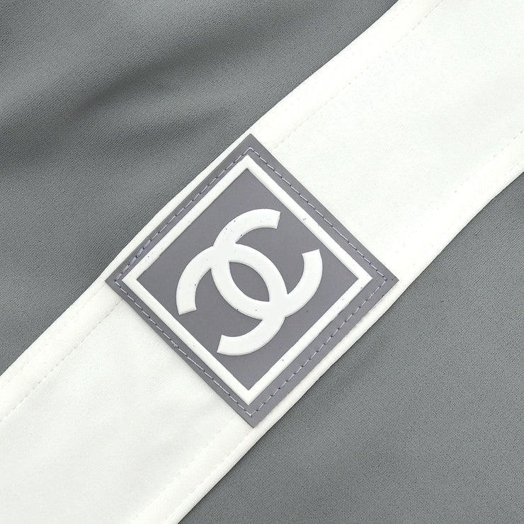 Chanel Swimwear Swimsuit Sport Line White Gray 01P #40 166201