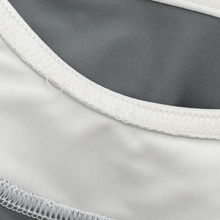 Chanel Swimwear Swimsuit Sport Line White Gray 01P #40 166201
