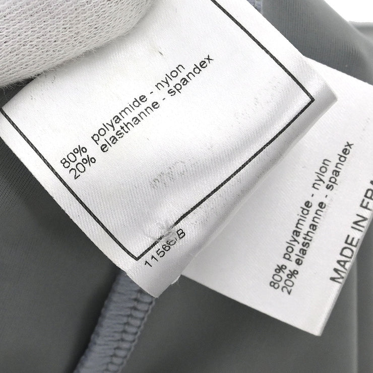 Chanel Swimwear Swimsuit Sport Line White Gray 01P #40 166201