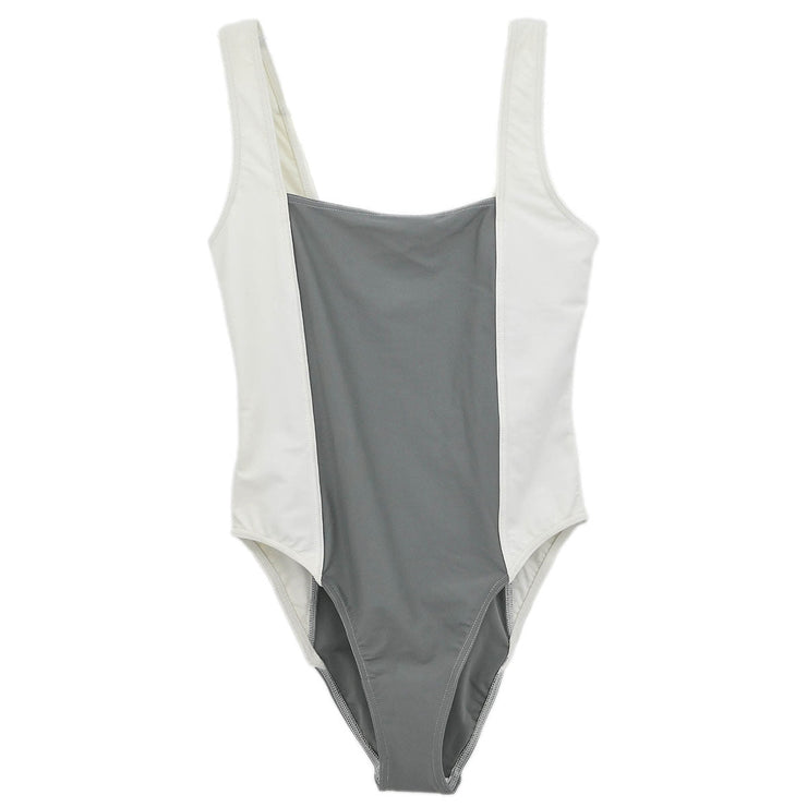 Chanel Swimwear Swimsuit Sport Line White Gray 01P #40 166202