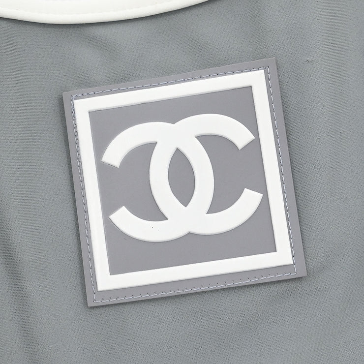 Chanel Swimwear Swimsuit Sport Line White Gray 01P #40 166202