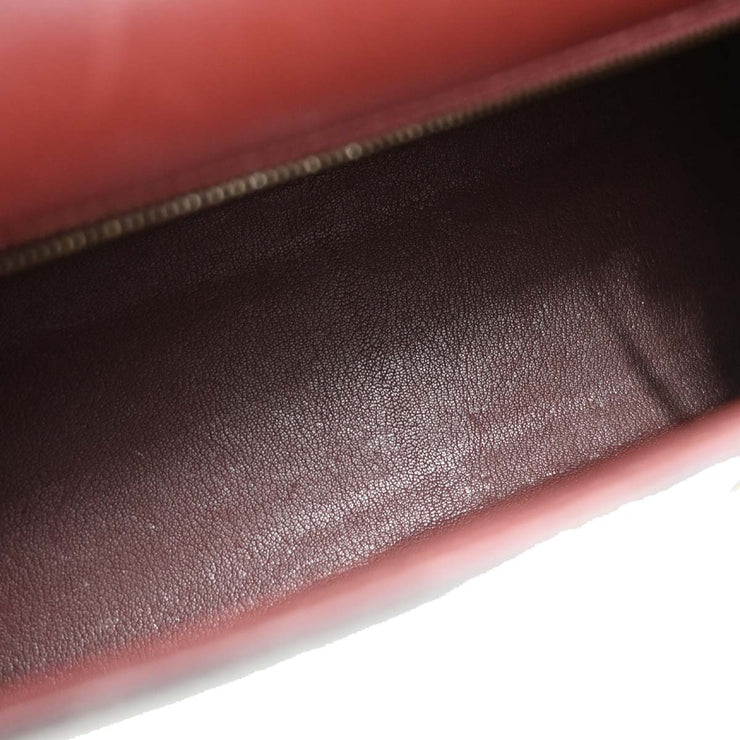 Hermes Black Rouge H Box Calf Kelly 28 Sellier 2way Handbag 8 Circle:X 166278