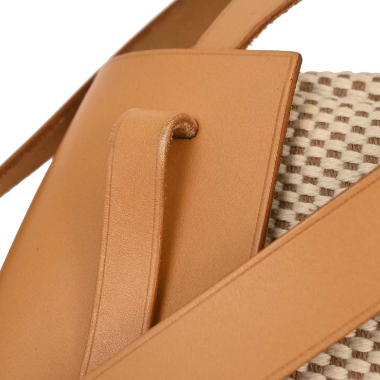 Hermes Beige Black Toile GM Officier Herbag TPM 2 in 1 Shoulder Bag C Square:* 166288