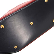 Hermes Vert Fonce Rouge H Box Calf Il de Veau Handbag 16 27  Circle:V 166300