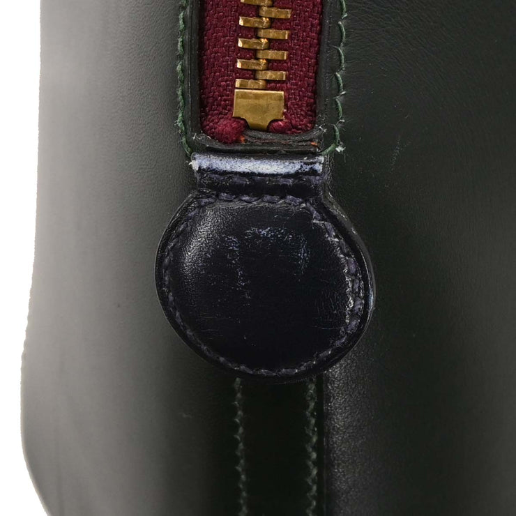 Hermes Vert Fonce Rouge H Box Calf Il de Veau Handbag 16 27  Circle:V 166300