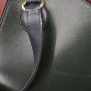 Hermes Vert Fonce Rouge H Box Calf Il de Veau Handbag 16 27  Circle:V 166300