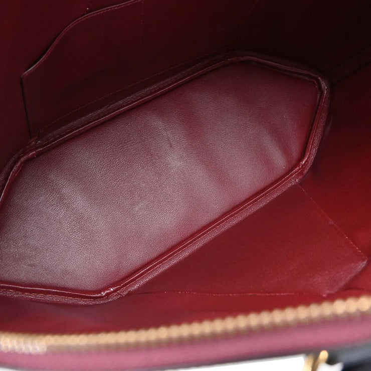 Hermes Vert Fonce Rouge H Box Calf Il de Veau Handbag 16 27  Circle:V 166300