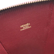 Hermes Vert Fonce Rouge H Box Calf Il de Veau Handbag 16 27  Circle:V 166300