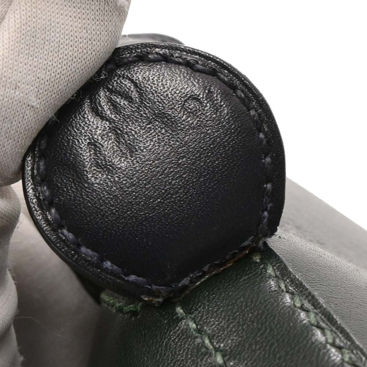 Hermes Vert Fonce Rouge H Box Calf Il de Veau Handbag 16 27  Circle:V 166300