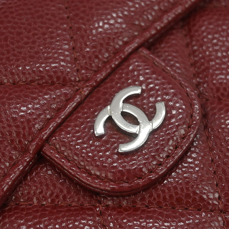 Chanel Bordeaux Calfskin WOC Wallet On Chain Shoulder Bag 166356