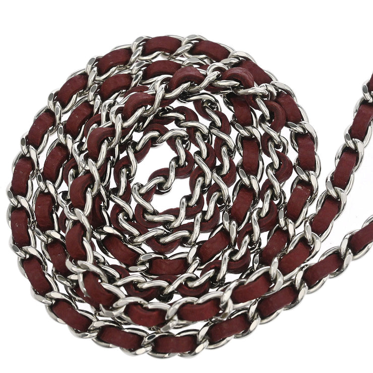 Chanel Bordeaux Calfskin WOC Wallet On Chain Shoulder Bag 166356