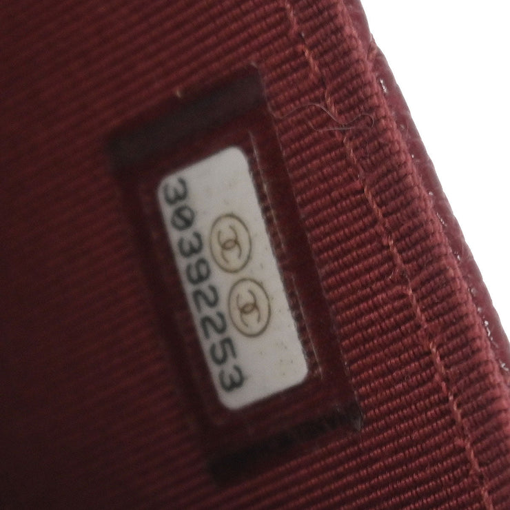 Chanel Bordeaux Calfskin WOC Wallet On Chain Shoulder Bag 166356