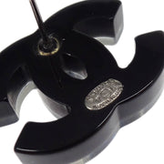 Chanel CC Piercing Earrings Black 17S 166379