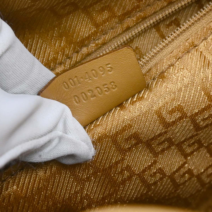 Gucci Brown Leather Bamboo 2way Handbag 001.4095 002058 166415