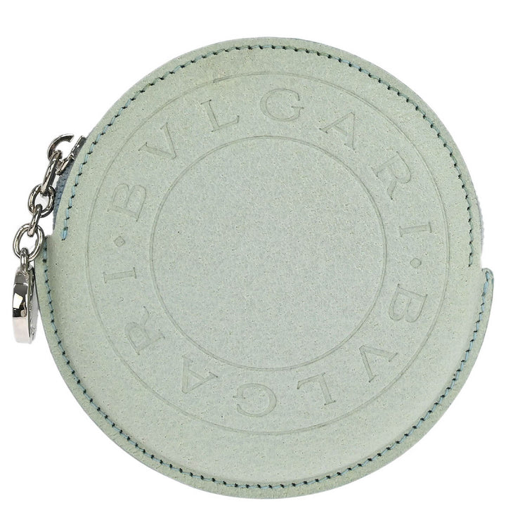 Bvlgari Light Blue Leather Coin Case Wallet LIMEET 166421