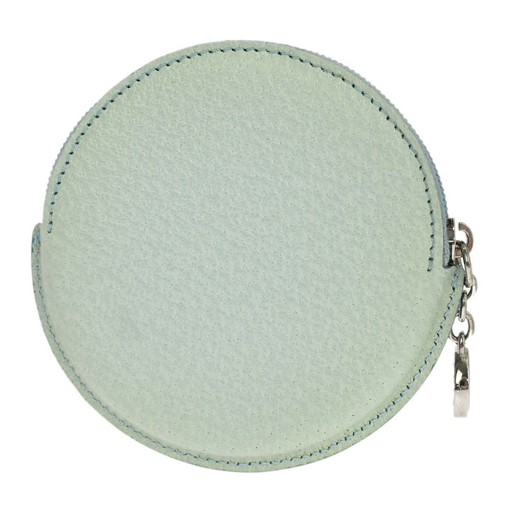 Bvlgari Light Blue Leather Coin Case Wallet LIMEET 166421