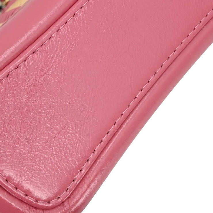 Chanel Pink Rattan Calfskin Small Gabrielle Shoulder Bag 166429