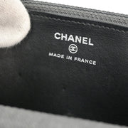 Chanel Gray Canvas Rhinestone Mademoiselle Lock Wallet on Chain WOC 166432