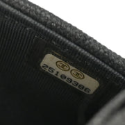 Chanel Gray Canvas Rhinestone Mademoiselle Lock Wallet on Chain WOC 166432