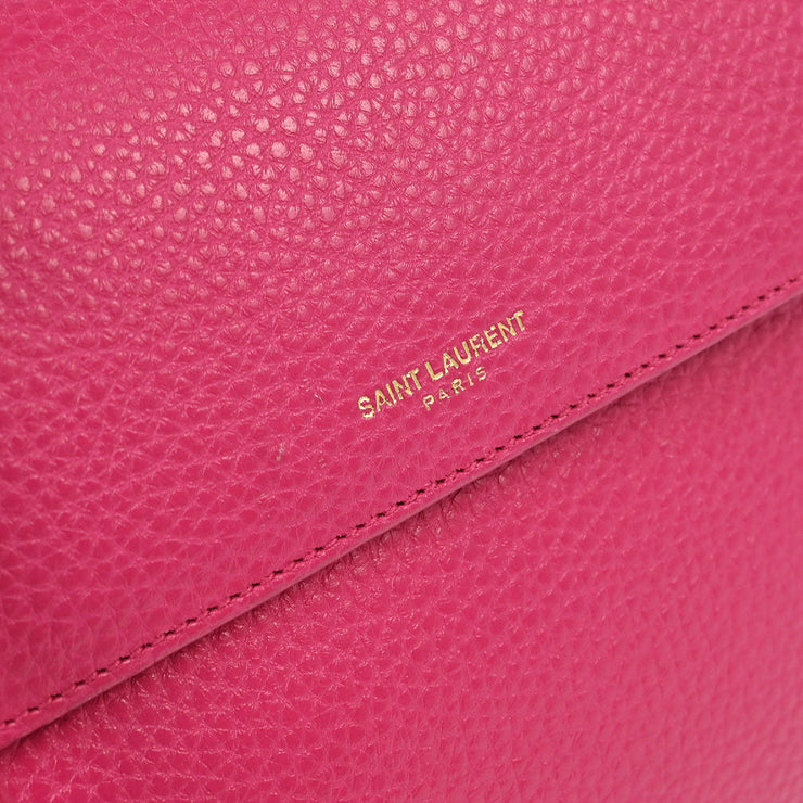Saint Laurent Pink Leather Moujik 2way Handbag PTR355157.0614 166437